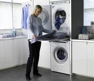 установка стиральной машины на сушилку